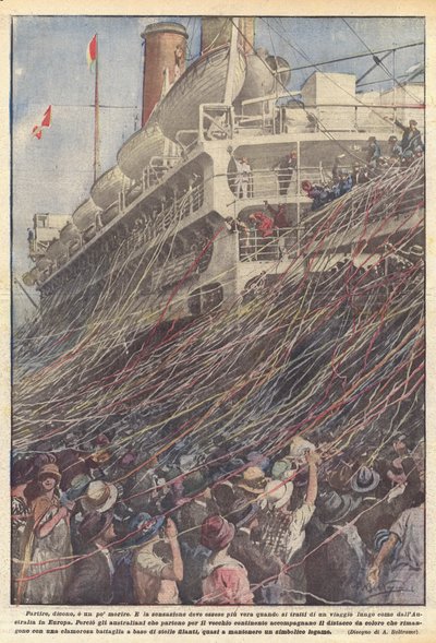 To leave, they say, is to die a little by Achille Beltrame